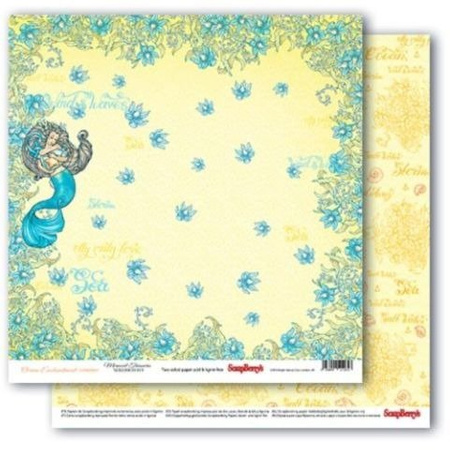 Papier do scrapbookingu dwustronny i jednostronny 30,5 x 30,5 cm OCEAN ENCHANTMENT 8 szt. ScrapBerry`s
